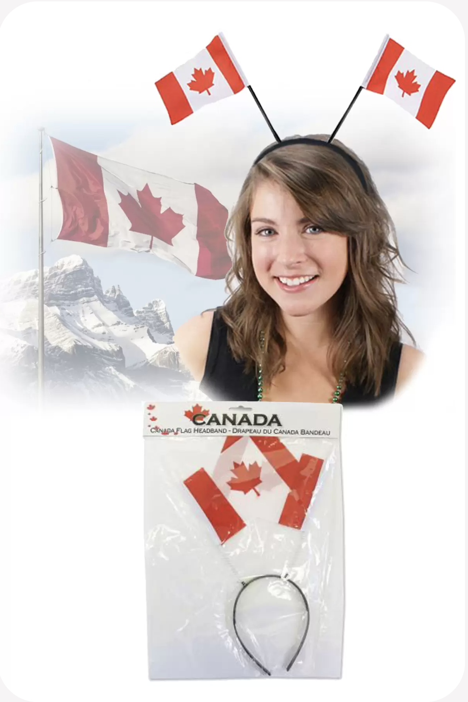 Bandeau orné de Drapeaux Canadiens